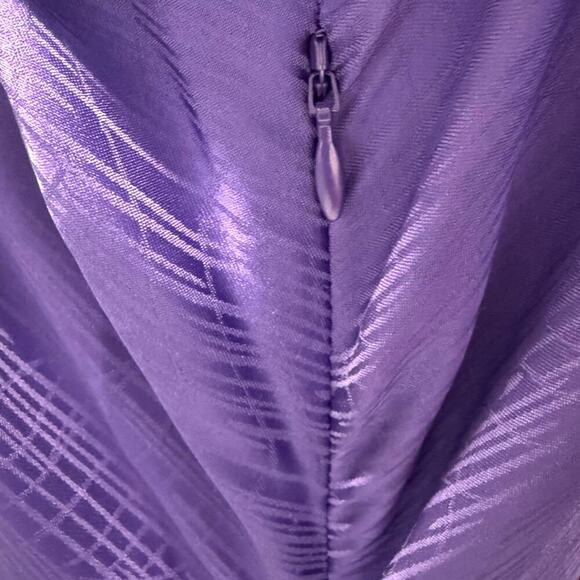 Ronny Kobo Purple Dress Size XL One Shoulder Satin Cocktail Wedding Guest Party - Picture 7 of 9